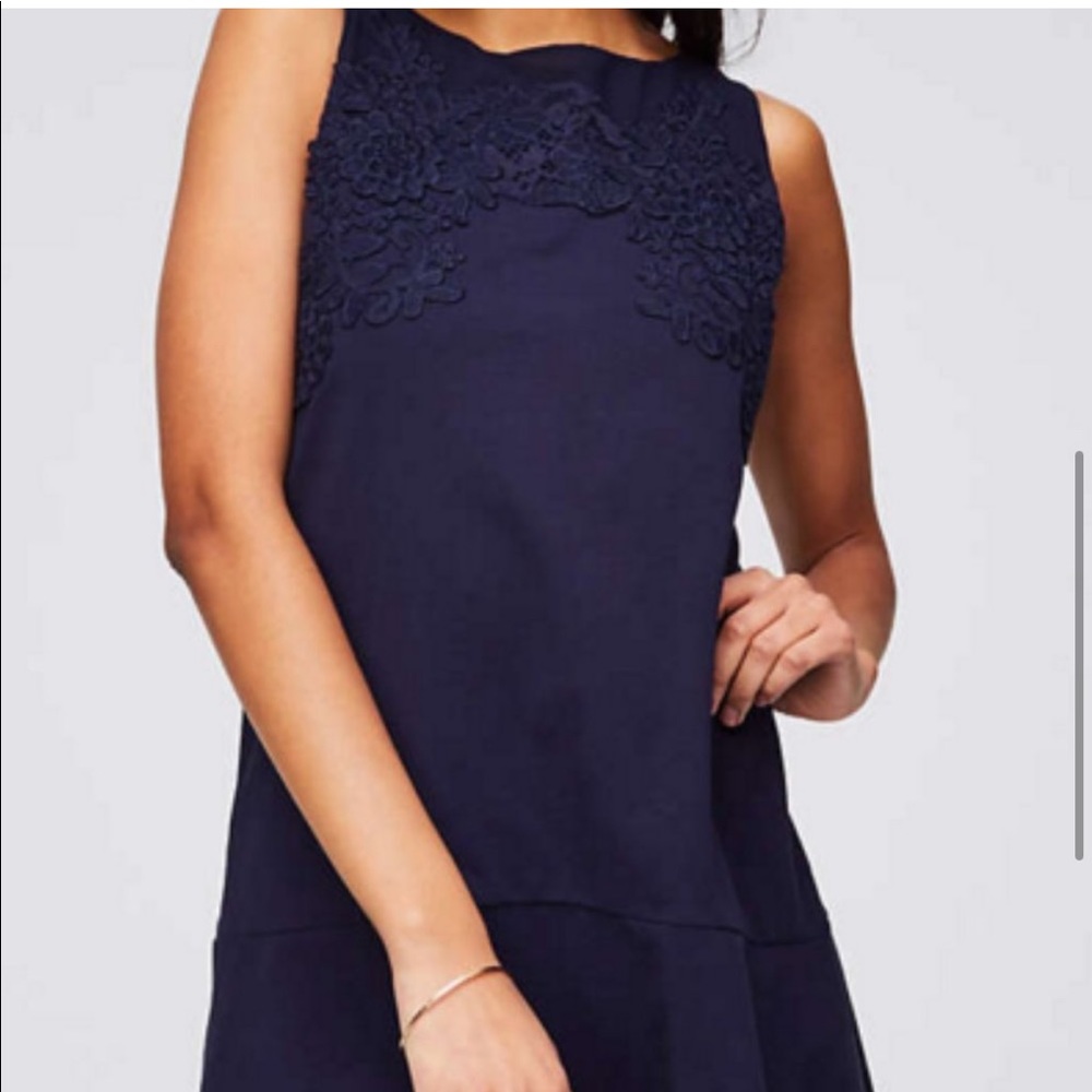 LOFT Embroidered Floral Dress